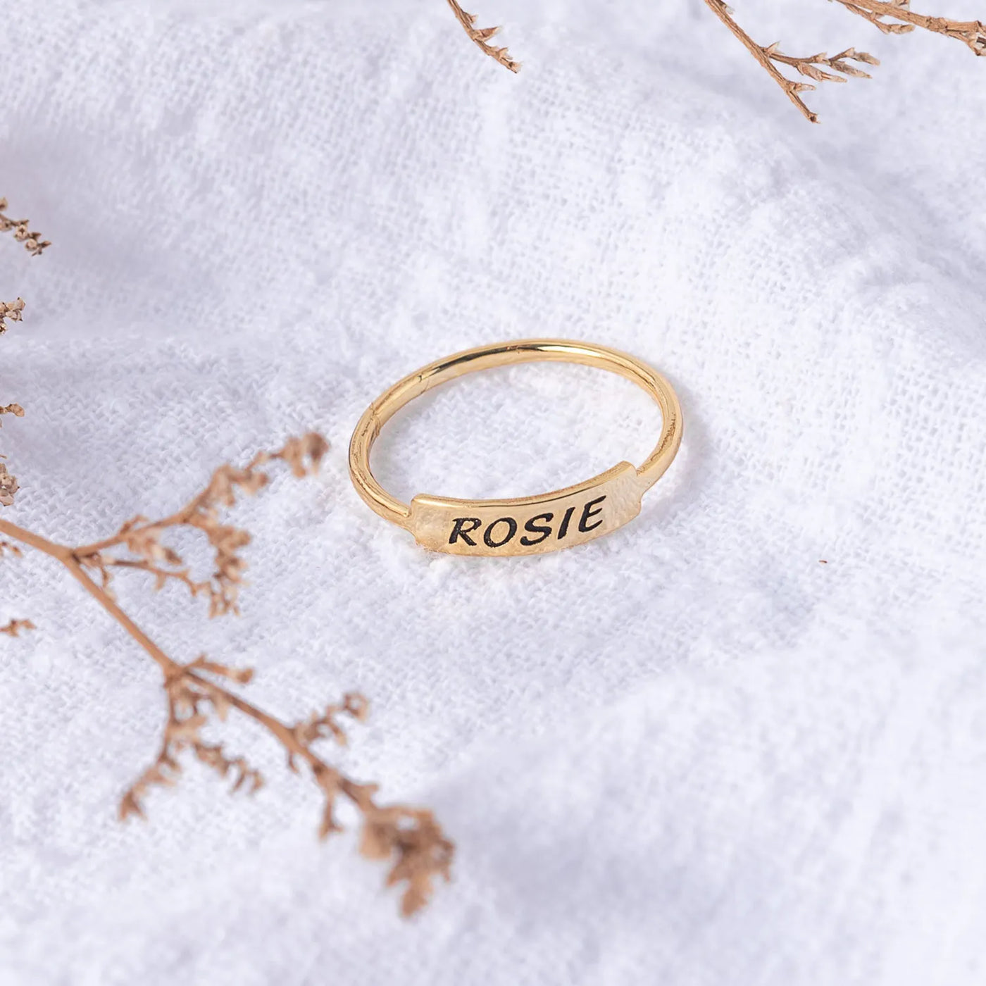 Minimalistic Name Ring