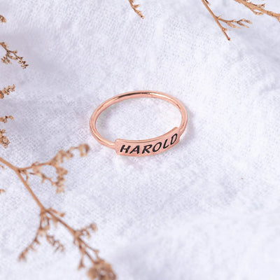 Minimalistic Name Ring