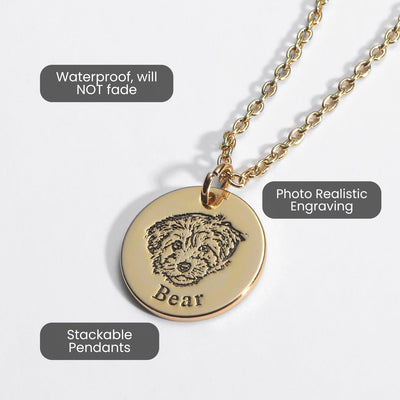 Pet Face Necklace with Furever Rose Box