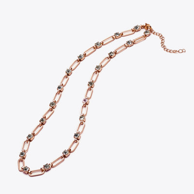 Paperclip Necklace with Diamonds