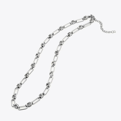 Paperclip Necklace with Diamonds