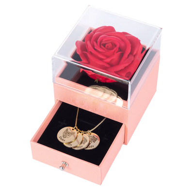 Pet Face Necklace with Furever Rose Box