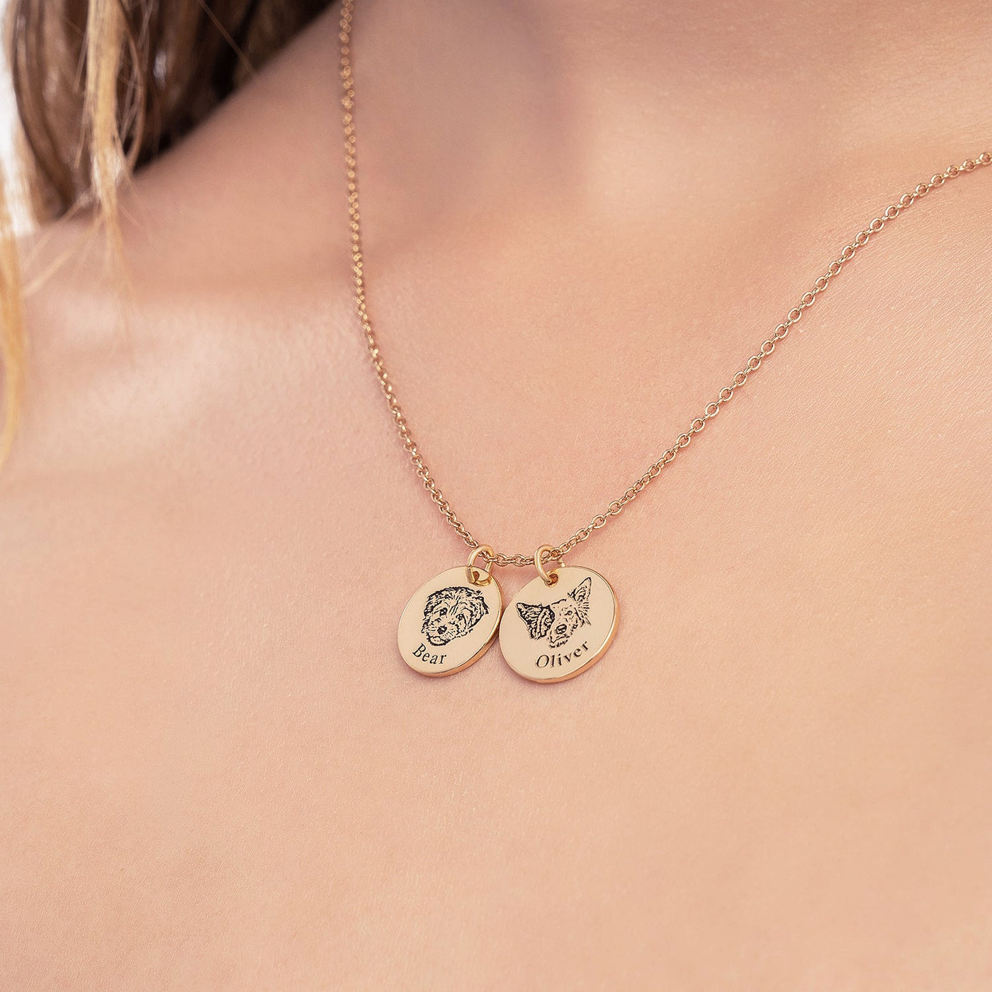 Pet Face Necklace with Furever Rose Box